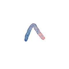 Gradient Watercolor Chevron Arrow on White Background