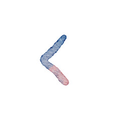 Watercolor Chevron Arrow: Blue to Red Gradient