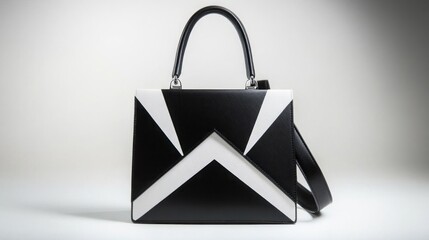 black shopping bag with clipping path
