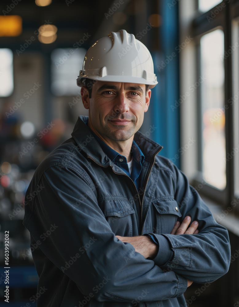 Poster petroleum pipeline engineer inspecting transport systems with confidence