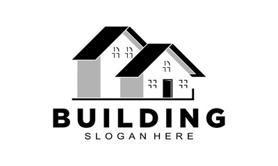 Big house building design vector