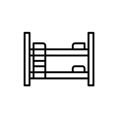 Elevated Comfort A Minimalist Black and White Bunk Bed Icon