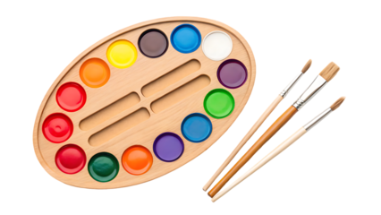 creative painter artist color, expressive palette isolated on white wooden equipment, artistic creativity craft tool art, inspirational colorful vibrant, artistic multicolor imaginative 83565146 1