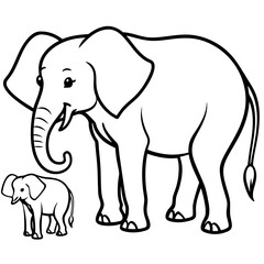 Elephants vector