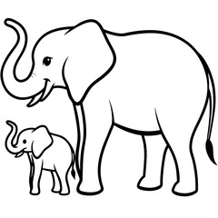 Elephants vector