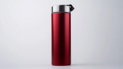 red wine bottle on white background