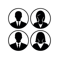 Flat Avatar Vector Silhouette Art