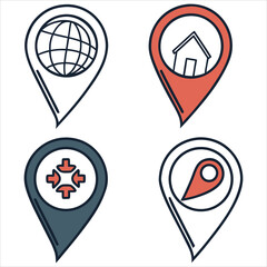 Web icon set. Website set icon vector. for computer and mobile. Set of social media icons. Flat line art. Social network and media line icons collection. Big UI icon set. icon sat. 