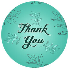 thank you round sticker transparent