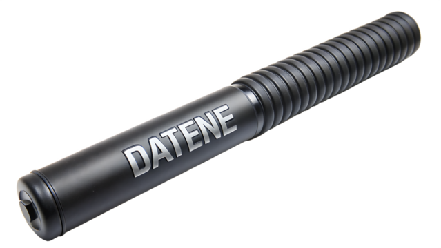 sturdy black defense baton featuring a comfortable isolated on white background PNG, AI GENERATED