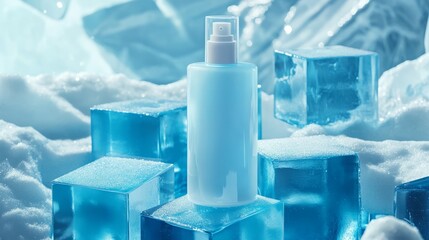 nail polish on a blue background