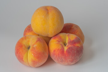 peaches on a plate