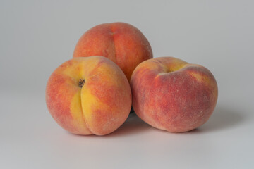 peaches on a white background