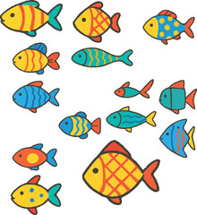 Naklejka premium fish vector on white background
