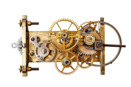 Clockwork mechanism transparent background
