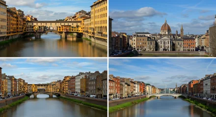 Plexiglas schilderij view of the old town of prague, ponte vecchio in florence italy, ponte vecchio in florence, panorama of stunning Dublin Ireland © Lal