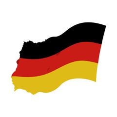 Naklejka premium German flag colored smooth wave isolated on white background 