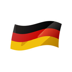 Fototapeta premium German flag colored smooth wave isolated on white background 