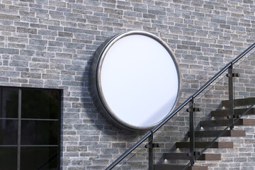 Realistic Sign Board wall Blank mockup