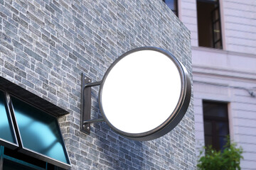Realistic Sign Board wall Blank mockup