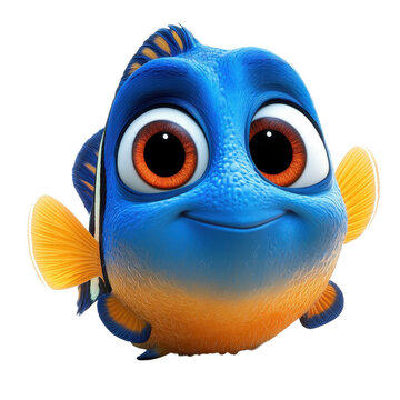Dory Finding Nemo isolated on transparent background