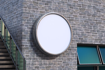 Realistic Sign Board wall Blank mockup