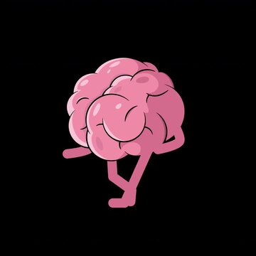Brain Exercising Animation on Alpha. Transparent Loop for Intelligence and Wellness Concepts.