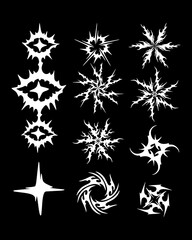 Spiral sun swirl tribal wrist tattoo illustration vector element clipart printable graphic isolated set bundle editable