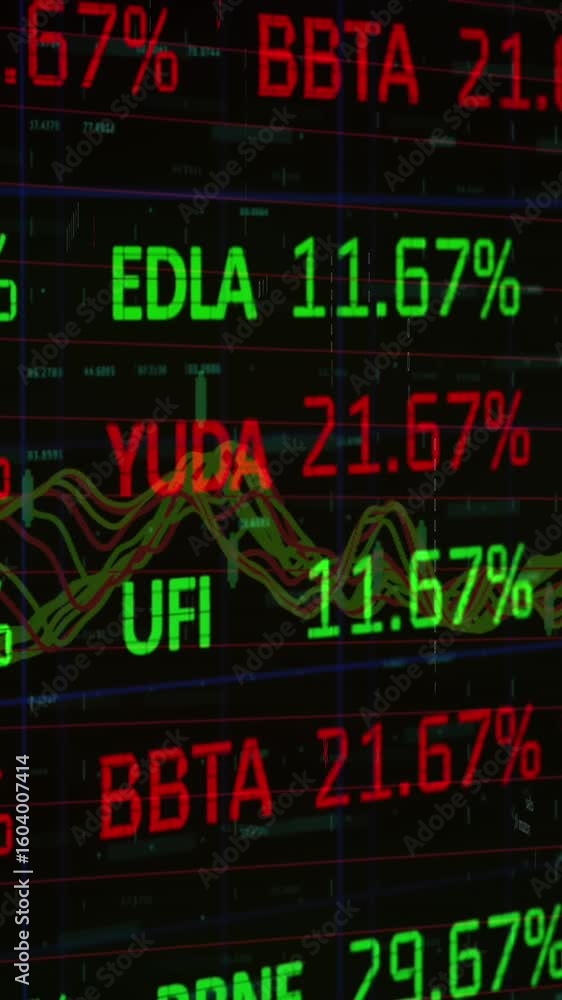 Aufkleber animation of data processing over black background