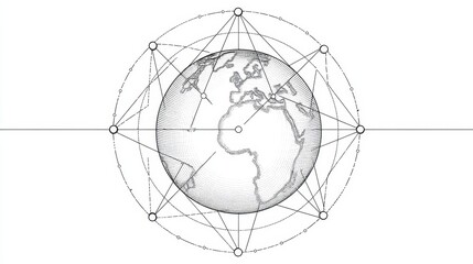 Orbital Diagram of Satellite Laser Communication Grid