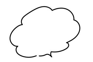 手書き風のシンプルで可愛い吹き出し