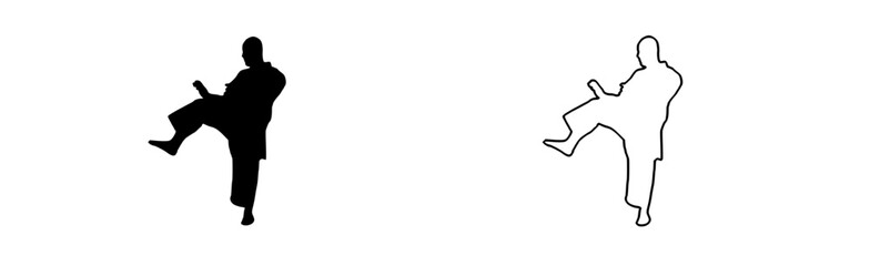 a black and white image of a man and a woman jumping black, image, jump, man, people, silhouette, stand, woman 