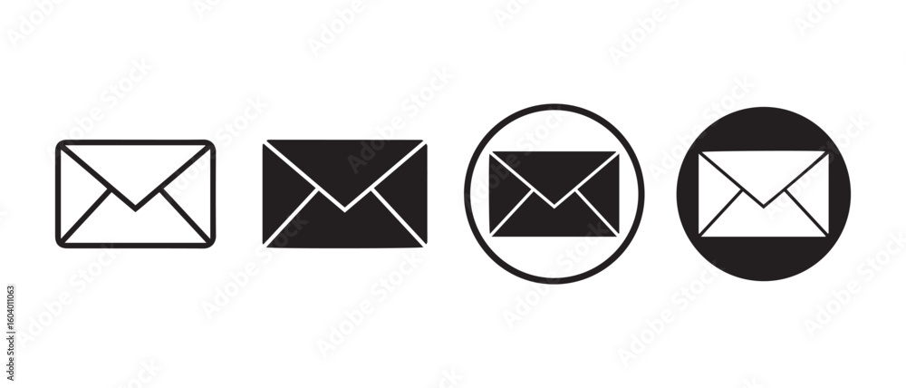 Fototapete mail icon set. email icon vector. e-mail icon. envelope illustration. envelope icon, mail icon vecto