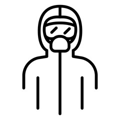 Biosecurity Suit icon vector image. Can be used for Infectious Diseases.