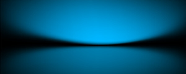 Abstract gradient podium background. blue empty 3d studio backdrop. Clean scene for product presentation mockup template. Vector illustration.