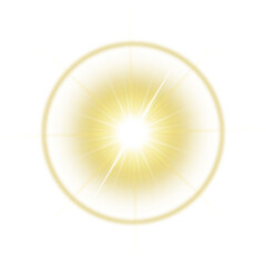 gold star light flare effect shine glow on transparent background. golden light sun shiny. effect magic light glow. ray gold. splash light. PNG file