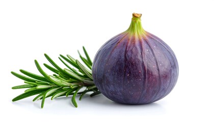Obraz premium Fresh fig with rosemary