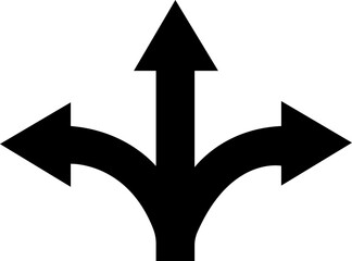 Road Traffic Direction arrow icon.Direction arrows on the highway.Road navigation arrows. Path direction arrows.You-turn, left, right, two way, three way transportation direction arrow symbol.