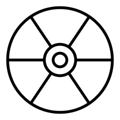 Naklejka premium Radiation Symbol icon vector image. Can be used for Chemotherapy.