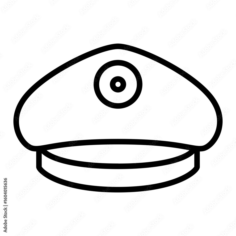 Poster captain cap icon vector image. can be used for ocean.
