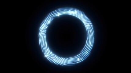 Obraz premium Glowing Energy Circle in Motion with Light Trails and Dark Background for Abstract and Modern Designs
