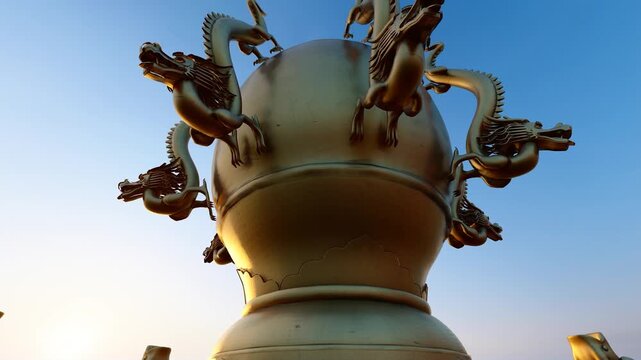 The seismometer invented by Zhang Heng in ancient China