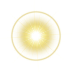 gold star light flare effect shine glow on transparent background. golden light sun shiny. effect magic light glow. ray gold. splash light. PNG file