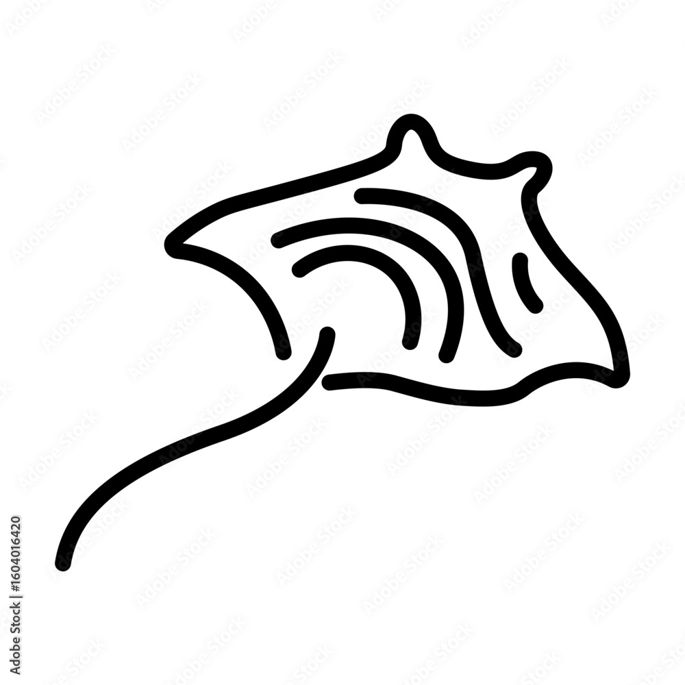 Poster stingray icon vector image. can be used for ocean.