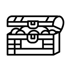 Treasure icon vector image. Can be used for Ocean.