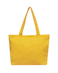 yellow tote bag isolated on transparent background png