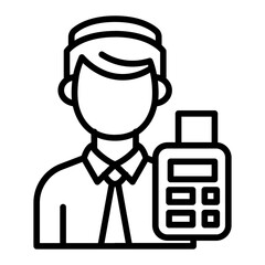 Cashier icon vector image. Can be used for Supermarket.
