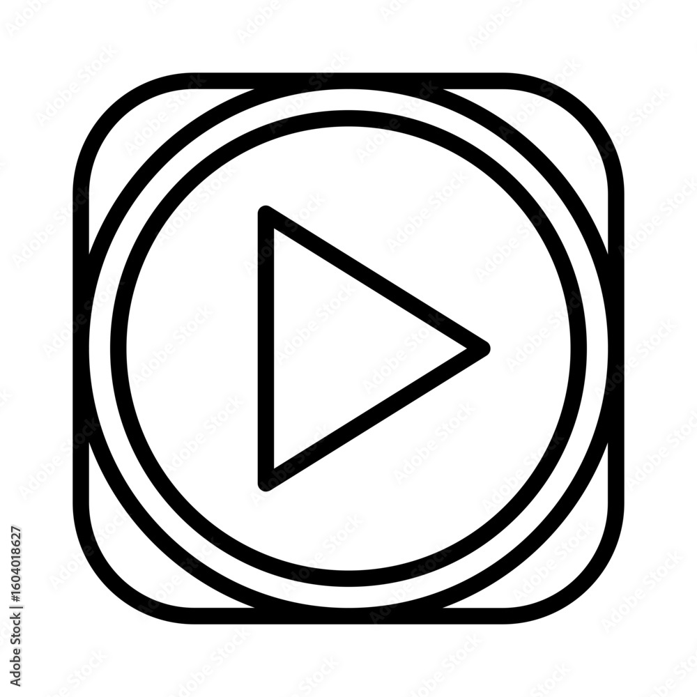 Poster play button icon vector image. can be used for instrument.