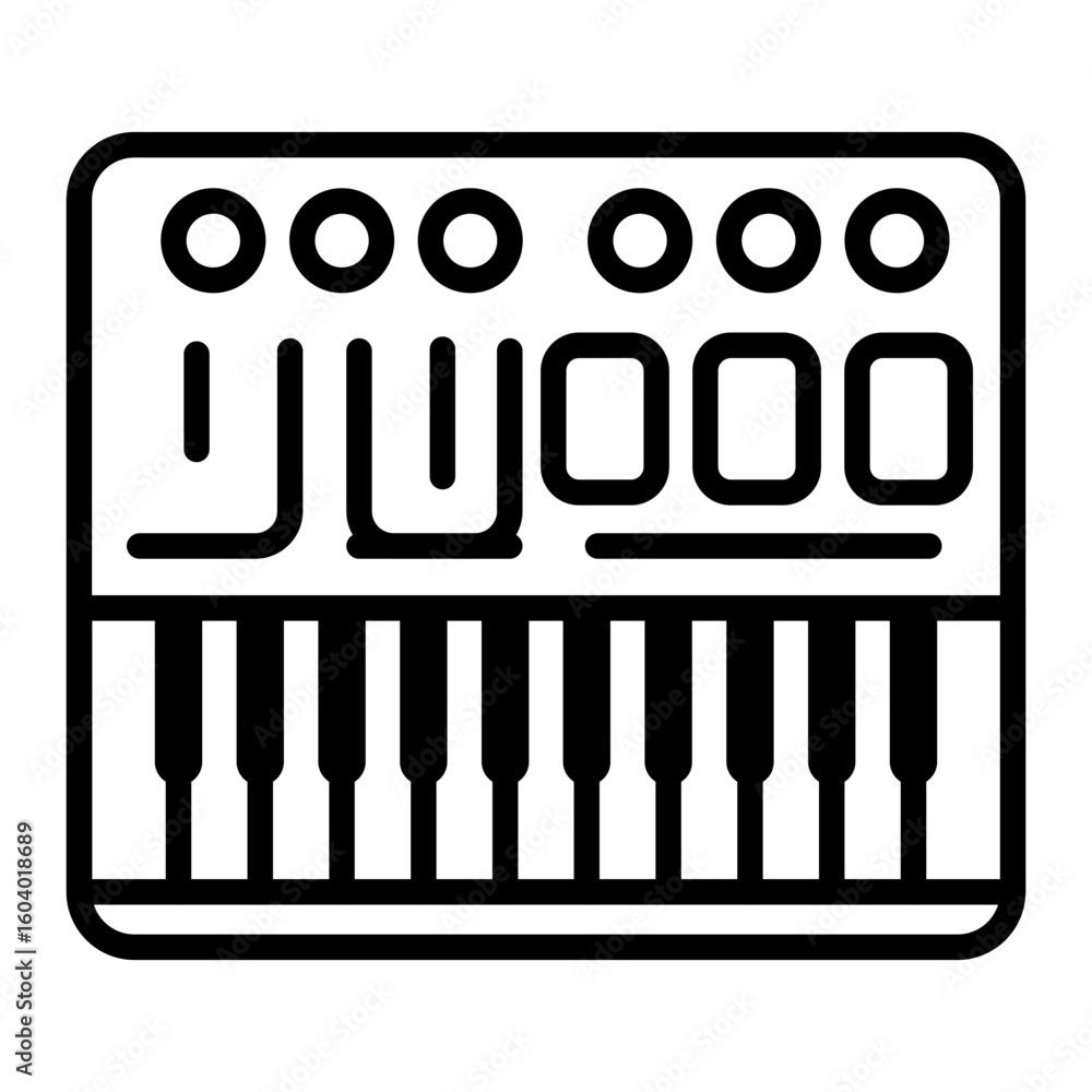 Poster synthesizer icon vector image. can be used for instrument.