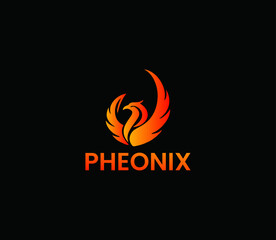  Swirling Phoenix Bird Dynamic Logo

